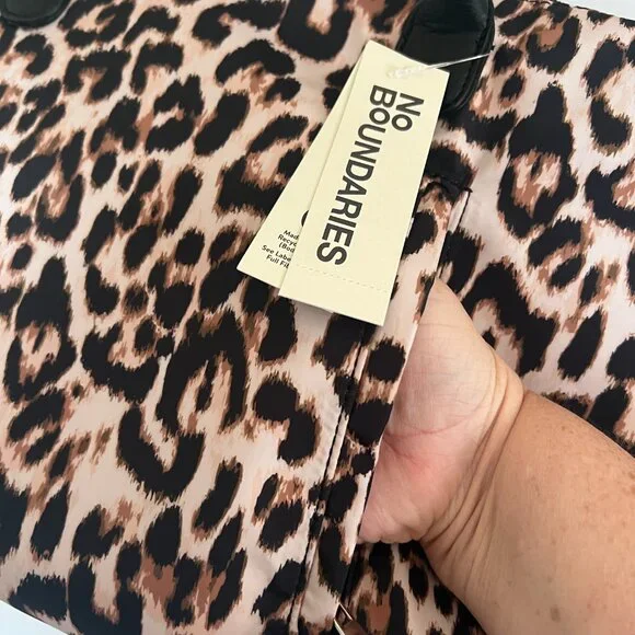 NwT No Boundaries Natural Leopard Tote Bag - Picture 10 of 11